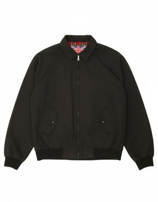 Vintage Herren Bomberjacke UK 44 2XL Schwarz Polyester DB15