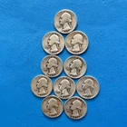 Lot of 10 Silver Washington Quarters 1940’s