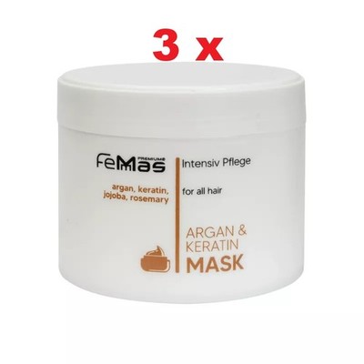 FemMas Argan & Keratin hochwirksame Haarmaske 3 x 300ml (29,89 EUR/l)