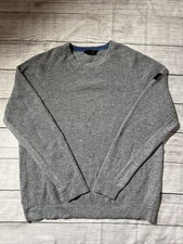 Rhone Walden Waffle Knit Sweater Men Sz XL Gray Heather Wool Cashmere Blend