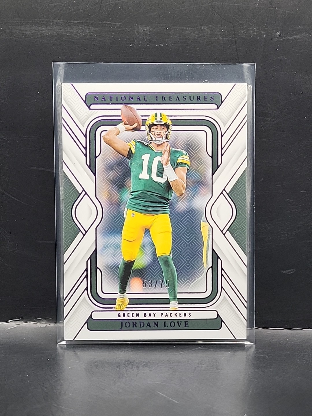 2024 Panini National Treasures - Jordan Love #36 Purple Prizm #d/75 Packers
