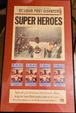 2000 St. Louis Rams Super Bowl XXXIV (34) Ticket Stubs Framed Newspaper Isaac Br
