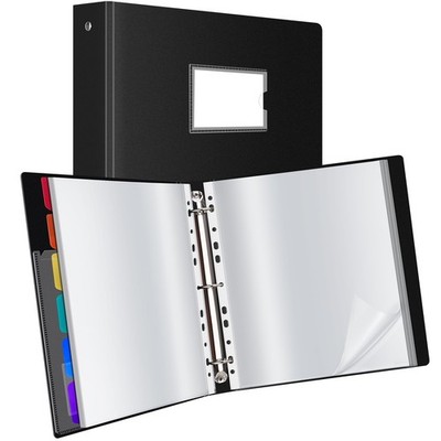 50-Pocket Binder with Plastic Sleeves for Letter/A4 Size11 x 8.5, Document Bi...