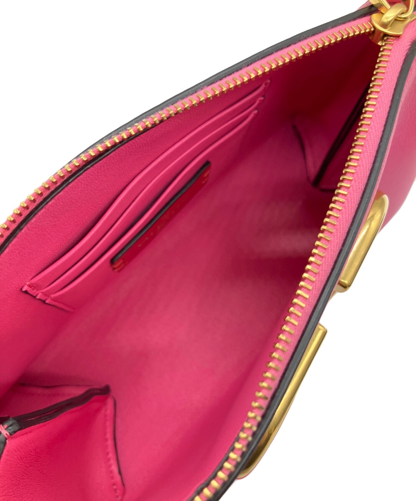 Valentino Clutch Bag Womens RFID Leather Pink Used Authentic thumbnail 7