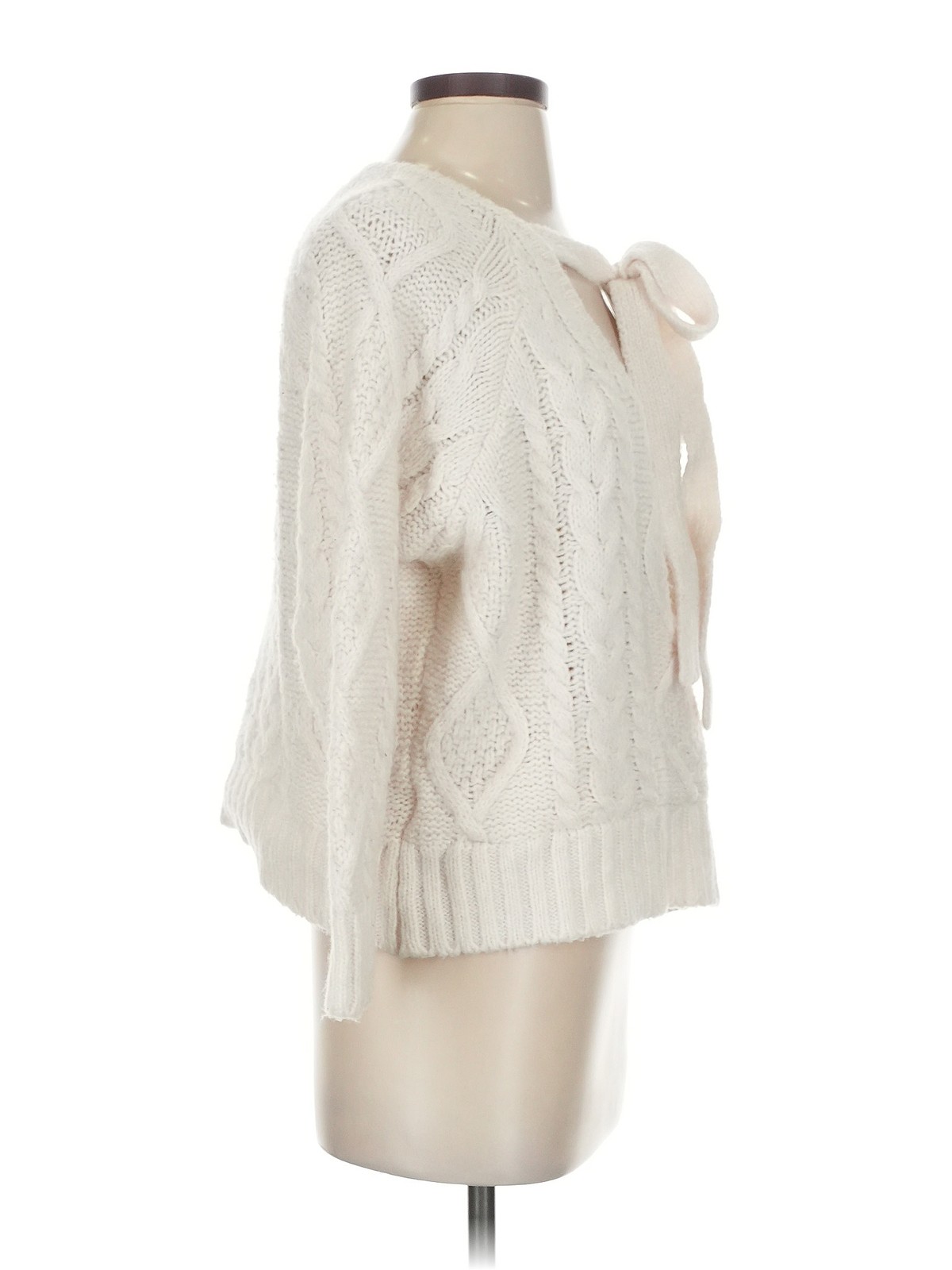 Mango Women Ivory Pullover Sweater XS thumbnail 3