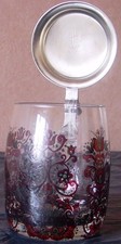 Glas mit echtem Zinndeckel