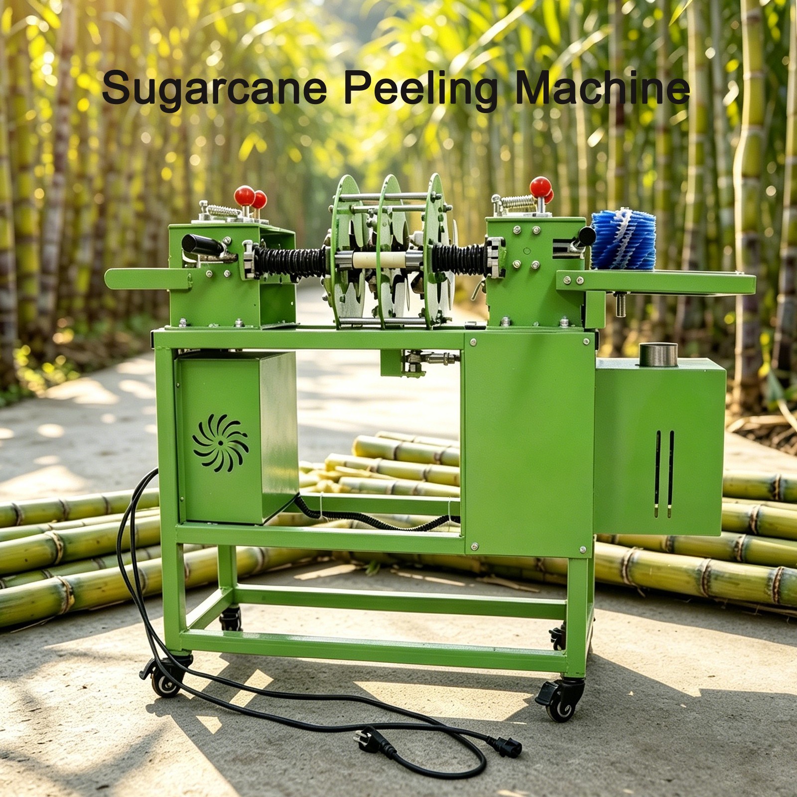 Commercial Auto Sugarcane Peeling Machine 110V/220V/48V Sugar Cane Peeler Cutter