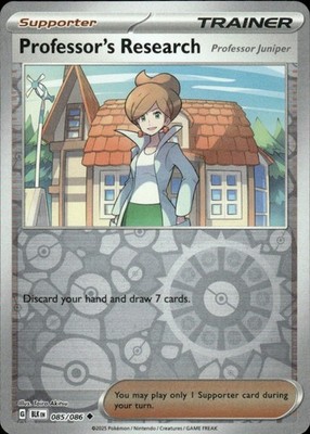 PROFESSOR'S RESEARCH 085/086 BLACK BOLT UNCOMMON REVERSE HOLO POKEMON