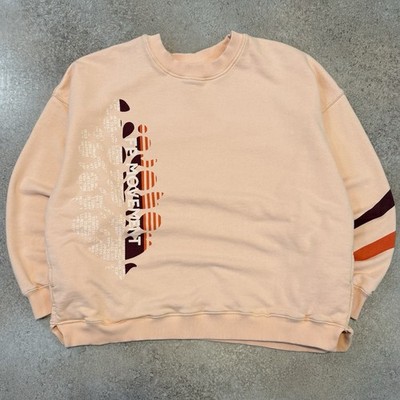 Women s FP Free People Movement All Star Buti Logo Crewneck Sweatshirt M Peach