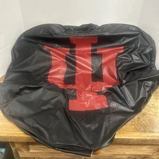 Indiana University Tire Cover with Hoosiers Logo on Black Vinyl - New Open Pkg L