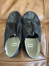 Black Jazz Dance Shoes Slip-On Elastic Split Sole Unisex Big Kid Size 4
