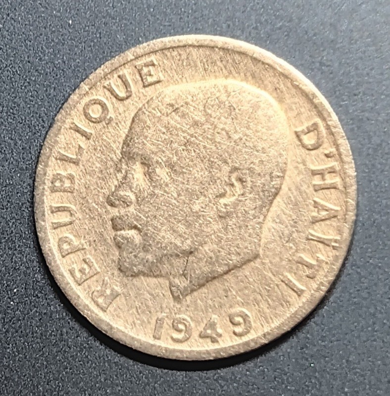 1949 Haiti 10 Centimes. Very Nice Condition. Low Mintage in only Year of Issue.