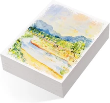 80 Sheets Watercolor Paper Bulk, 110 lb/230 GSM Cold 8.5 x 11 Inch, white 