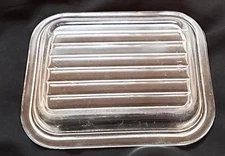 Vintage Pyrex 501-C Clear Glass Ribbed REFRIGERATOR DISH Replacement LID ONLY