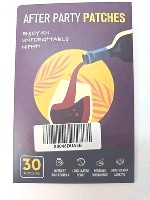 After Party Patches Hangover Recovery , X2 Packs - 60 Patches 60 Day Supply