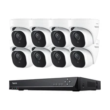 Reolink 16CH NVR 4K 8MP PoE Outdoor Security Camera System Audio 4TB RLK16-800D8