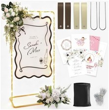 Wedding Welcome Sign Stand with Light, Welcome to our Wedding Sign Holder,