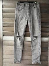 Wild Fable Women's Size 10 Black High Rise Skinny Jeans Distressed 