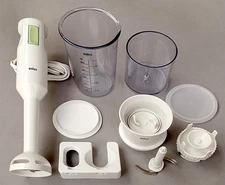 Braun Hand Blender & Chopper MR 380 Gourmet Edition Immersion w/ Cream Whipper