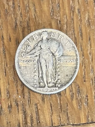 1920 STANDING LIBERTY QTR, Almost Uncirculated