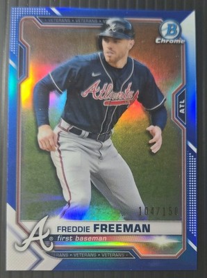 2021 Bowman Chrome Freddie Freeman #83 Blue Refractor /150 BRAVES DODGERS