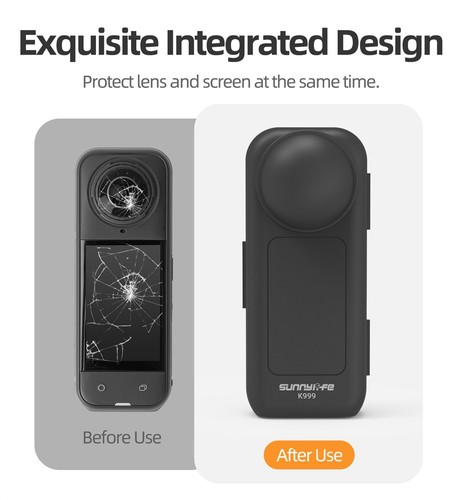 Integrated Lens Screen Protective Cover Screen Protective Case for Insta360 X5/4 - Photo 13/20