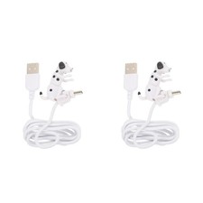 2pcs Charging Cables Funny Dog Type-c Charging Adapter Durable Line Phone Line