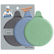 Mr.Siga Silicone Bathtub Stopper Drain Stopper For Shower Sink 5.1 Diameter 3