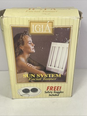 Vtg Igia Facial Tanner Portable UVA Sun Lamp Sun System Face For Repair/Parts