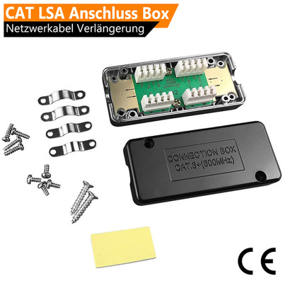 Netzwerkkabel Verbinder CAT+  LSA Anschluss Box CAT7 Verlegekabel Verlängerung