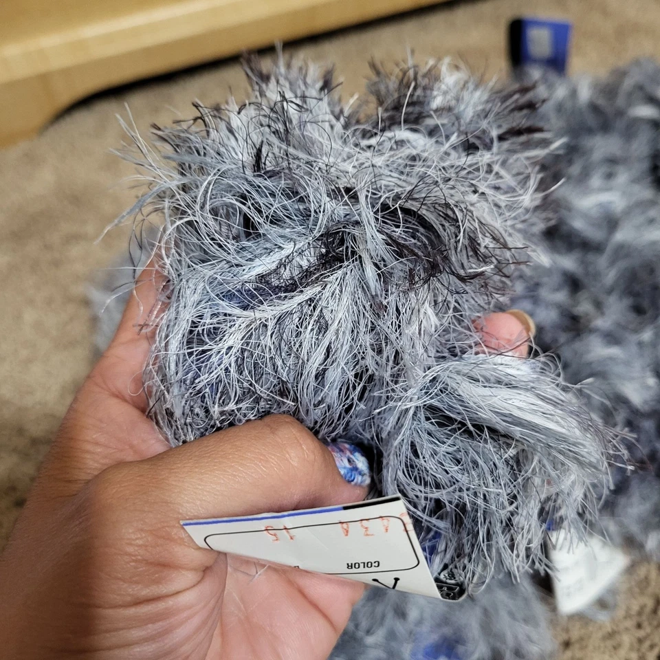 Berroco Zap Eyelash Multicolor grey white black furry Yarn Lot of 12 hanks 600yd - Image 3 of 4