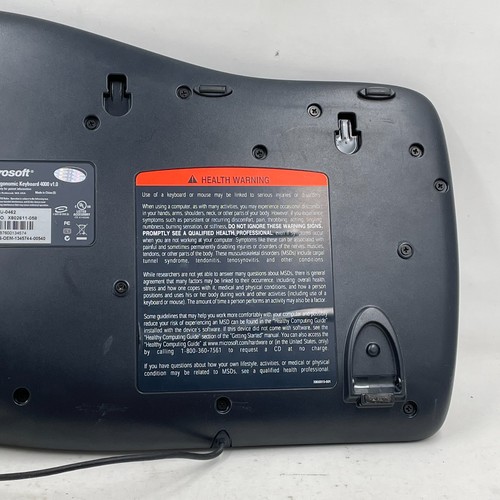 Microsoft Natural Ergonomic Keyboard 4000 v1.0 Wired UK Layout Tested & Working - Picture 12 of 13