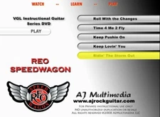 Custom Guitar Lessons, Learn REO DVD!