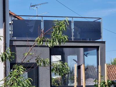 Balkongeländer Edelstahl mit VSG Glas Glasgeländer Geländer Terrassengeländer