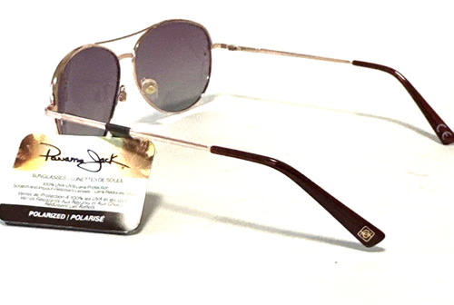 NUEVO Panama Jack Para Mujer Gafas de Sol POLARIZADAS Oro Rosa Espejo Metal PILOTO - Imagen 3 de 7