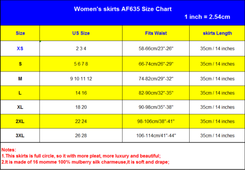 Tariff-Free 100% Silk Full Circle Mini Short Skirt 35cm/14" Long Elastic Waist - Picture 2 of 10