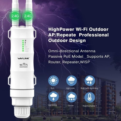 Potente Ripetitore Wifi Da Esterno Con Antenna Wifi a Lunga Portata - Amplificat - Foto 2 di 9