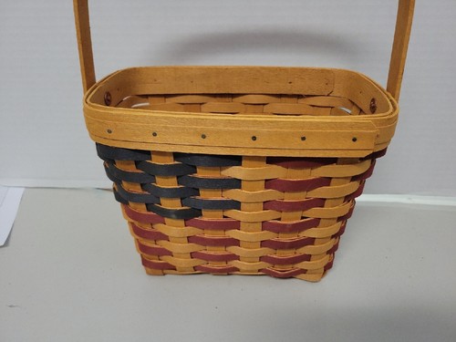 Longaberger 25th Anniversary Flag Basket 1998 Patriotic Red White Blue BRANDNEU - Bild 13 von 14