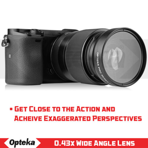 Opteka 58mm 0.43X HD Super Wide Angle Lens with Macro For Canon EOS DSLR Cameras - Picture 5 of 8