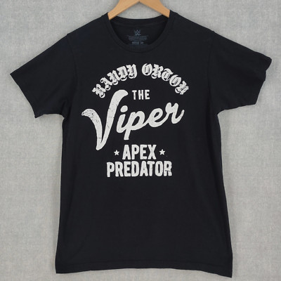 WWE Shirt Medium Black Randy Orton Viper Apex Predator Black Short Sleeve Crew
