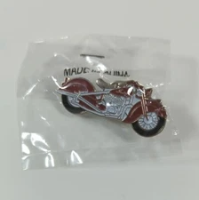 Vintage Authentic Indian Motorcycle Enamel Bike Pin New In Bag
