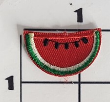 1" Watermelon Slice Patch Sew On Embroidered Summer