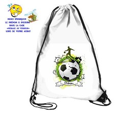 Sac de piscine sac de gym sport foot personnalisable avec prénom réf 63