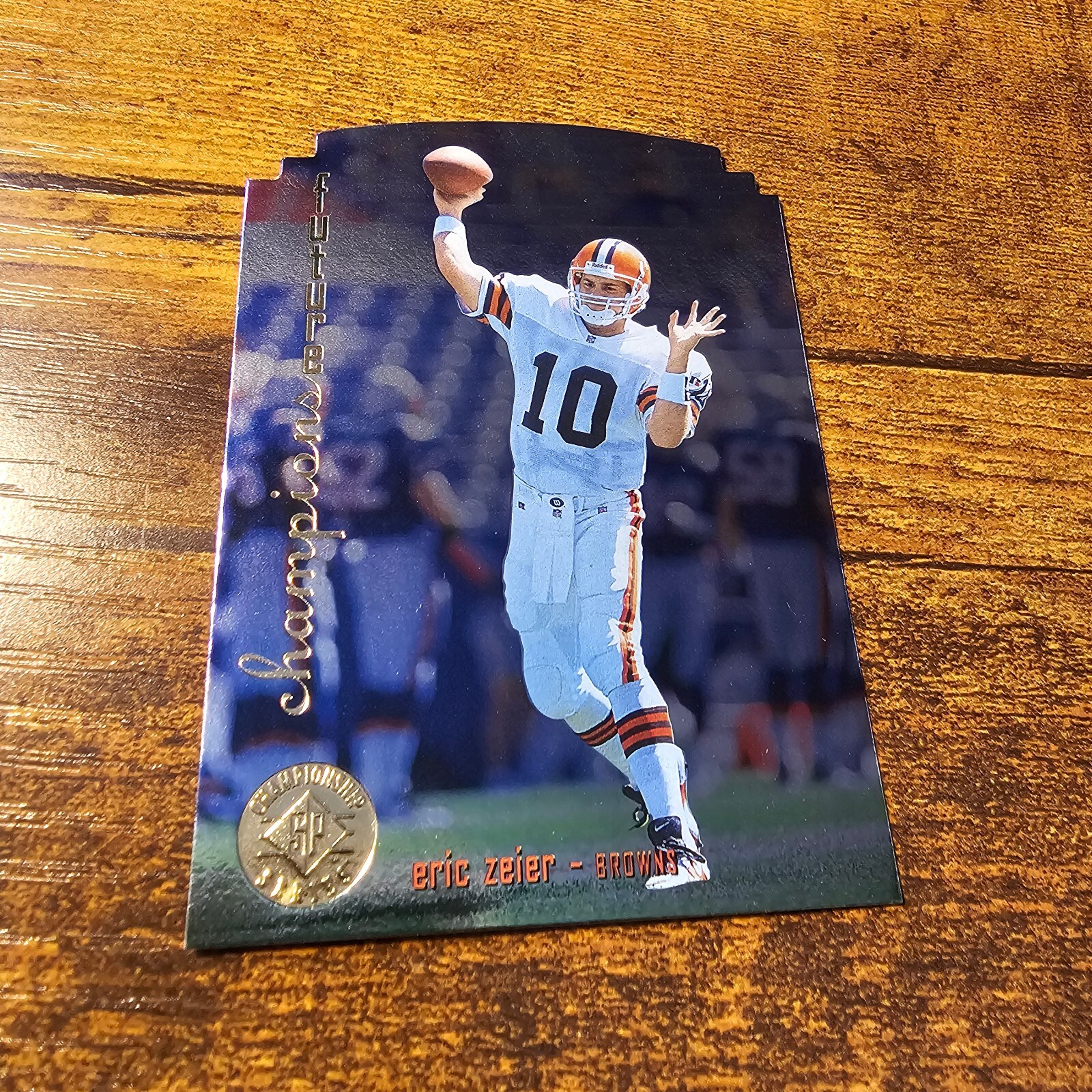 1995 SP Championship Football Card Die Cut #12 Eric Zeier