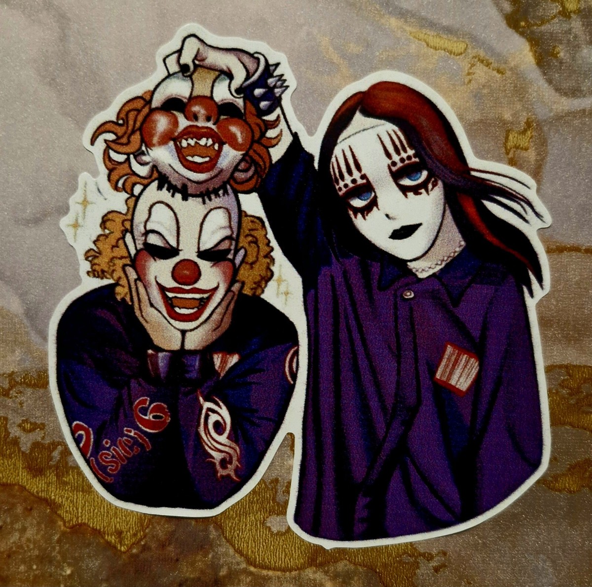 Joey Shawn Clown Slipknot 95mm Vinyl Sticker Window Skateboard