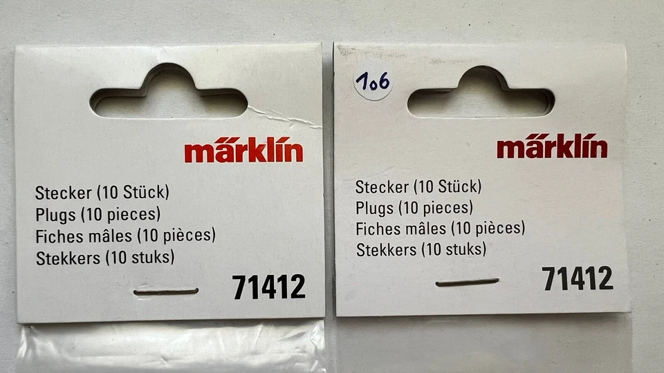 V 106 - 20 Fiches mâle jaune MARKLIN 71412 - Photo 2/4