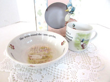 Wedgwood 2 pc Nursery Mealtime Set Jemima Puddle Duck Beatrix Potter Cup Bowl