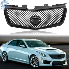 For Cadillac Cts 2008 2009-2013 Front Bumper Upper Grille Mesh Gloss Black For Cadillac Cts 2008 2009-2013 Front Bumper Upper Grille Mesh Gloss Black