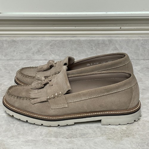 GH Bass Weejuns 90 Layton II Kiltie Loafer Mens 8.5 D Tan Suede Lug Soles Shoes