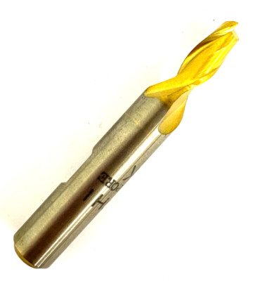 1/4'' 2 FLUTE END MILL HSS TIN COATED NACHI G8P
